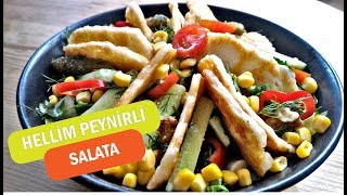 HELLİM PEYNİRLİ SALATA TARİFİHELLİM SALATA NASIL YAPILIRÇOK LEZZETLİ [upl. by Azer]