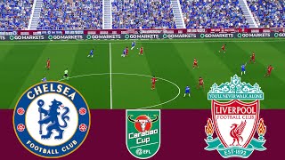 Chelsea 0 vs 1 Liverpool 2024 EFL Carabao Cup Final Full match  Video game simulation PES 2021 [upl. by Ahsiuqram]