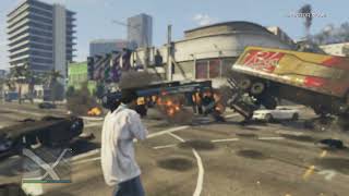 GTA V Marabunta Grande Blowing up Vehicles with Grande Launcher [upl. by Adym]