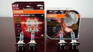 OSRAM NIGHT BREAKER 220 vs OSRAM NIGHT BREAKER 200 [upl. by Bowne]