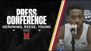 Maryland Mens Basketball  Postgame Player Press Conference  Rider [upl. by Lepp]