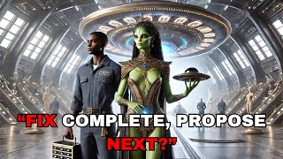 Human Mechanics Fixes Alien Queen UFO Ship And Gets Marriage Proposal From Her  Scifi Stories  HFY [upl. by Alius]