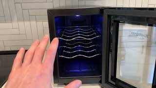 Koolatron 6 Bottle Wine Cooler Black Thermoelectric Wine Fridge Review [upl. by Adnama]