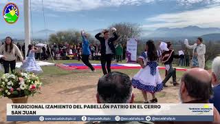 🇨🇱 VIDEONOTA TRADICIONAL IZAMIENTO DEL PABELLÓN PATRIO EN EL CERRO SAN JUAN [upl. by Nyvar]