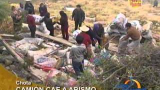 Chota Dos muertos y tres heridos deja accidente en carretera hacia Cajamarca [upl. by Karlie]