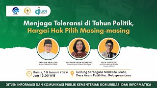 Menjaga Toleransi di Tahun Politik  Hargai Hak Pilih Masing Masing [upl. by Alyar699]