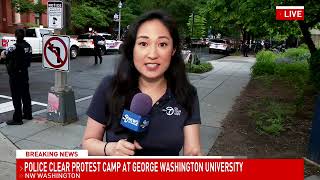 58 MPD Clears GWU Encampment 630 [upl. by Ecreip]