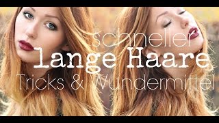 schneller lange Haare Meine Haargeschichte  Wundermittel [upl. by Ahseenal301]