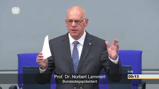 Letzte Sitzung des 18 Deutschen Bundestages Abschiedsrede von Bundestagspräsident Lammert [upl. by Favien]