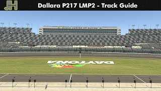 iRacing  Dallara P217 LMP2  Daytona 24  Daytona Road Course  Track Guide Updated [upl. by Aicram]