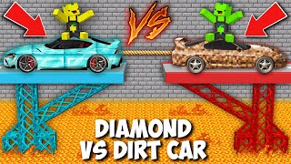 Which car IS STRONGER DIAMOND VS DIRT in Minecraft  TOYOTA SUPRA BATTLE [upl. by Attevaj721]