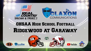 Ridgewood at Garaway  High School Football from WTNS 1027 FM [upl. by Belier]