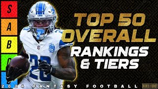 Full PPR Top 50 Overall Rankings  2024 Fantasy Football [upl. by Lemrahs]