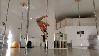 Pole Dance Choreography  Habits of my Heart IntermediateAdvanced [upl. by Marrin]