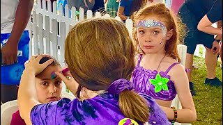 Vibes Farm Pirate Fest Face Painting Fairy Hair Boynton Beach Dewey Park [upl. by Barb]