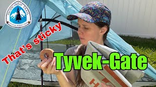 A question of How to Ground Sheet and examining that sticky Tape everyone uses  PCT Thru Hike 2024 [upl. by Atenek]