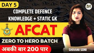 Day  5  Complete Defence Static GK  AFCAT 2 2022 Crash Course  0 to Hero Batch [upl. by Sonafets]