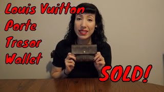 Louis Vuitton Porte Tresor Etui Papiers Monogram Wallet  SOLD A Tour amp Saying Goodbye ASMR [upl. by Ayatnwahs]