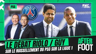 PSG  Stéphane Guy démonte la théorie du ruissellement sur la Ligue 1 Riolo lui répond [upl. by Nnairet]