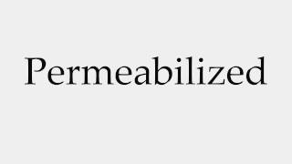 How to Pronounce Permeabilized [upl. by Pelaga318]