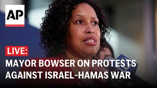 LIVE DC Mayor Bowser holds press conference on campus protests against IsraelHamas war [upl. by Gorlin10]