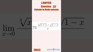 Exercice 37 Limites 2BAC Maths [upl. by Middleton660]