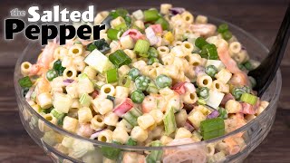 Simple amp Easy Pasta Salad with a 3ingredient dressing [upl. by Waldman]