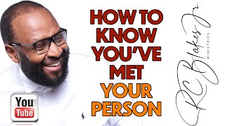 HOW TO KNOW WHEN YOU HAVE FOUND YOUR PERSON by RC Blakes [upl. by Karil515]