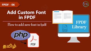 How to use custom font in FPDF in Tamil [upl. by Ennaear210]