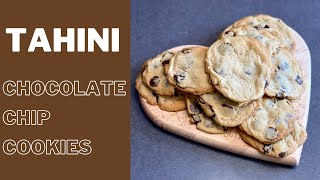 Chewy Tahini Chocolate Chip Cookies  Feel Good Foodie [upl. by Narcho]