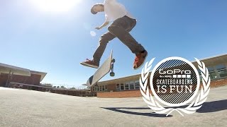 GoPro Schoolyard Line with Damien and Shaun  SkateboardingIsFun powered by The Berrics [upl. by Aer212]