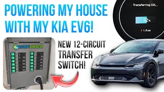 Using My NEW 12Circuit Transfer Switch with My Kia EV6 to Power My HOUSE [upl. by Lepper]