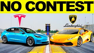 New 2023 Tesla Model 3 vs Supercars amp Muscle Cars Shocking Results [upl. by Watts]