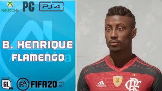 FIFA 20  NOVA FACE  STATS BRUNO HENRIQUE Tutorial [upl. by Ummersen]