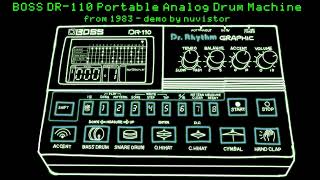 Boss Dr Rhythm DR110 Portable Analog Drum Machine from 1983 [upl. by Melony]