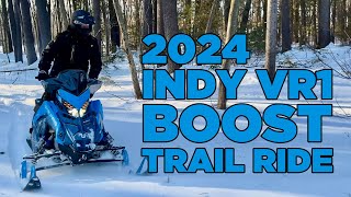 2024 Polaris Indy VR1 BOOST trail ride vlog polarisindy [upl. by Bohman]