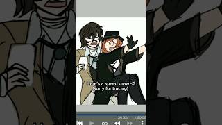 Soukoku speed draw  read desc  bungoustraydogs bsd animeart [upl. by Hovey]