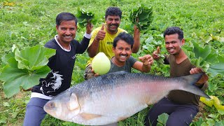 লাউ পাতায় ইলিশ মাছের সেরা স্বাদের রান্না  Hilsha fish recipe in Gourd leaf  Ilish mach ranna [upl. by Duggan]