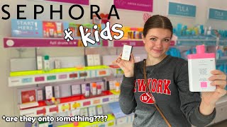 Trying Sephora Kids Makeup and Skincare [upl. by Knah189]