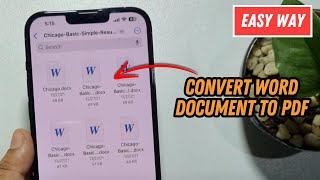 How To Convert Word Document To PDF iPhone 2024 [upl. by Arvie688]