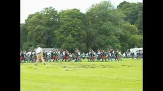 Pitlochry Highland Games  Massed Bands [upl. by Kalmick362]