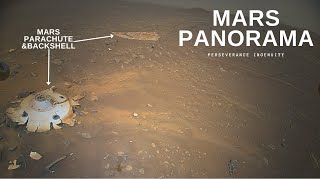 quotIngenuity Captures Perseverances Backshell amp Parachute on Mars  NASAs Aerial Investigation [upl. by Nosremaj]