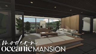 Bloxburg  Modern Oceanic Mansion  House Build [upl. by Gunar]