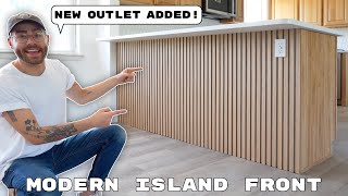 DIY MODERN WOOD SLAT KITCHEN ISLAND  PENINSULA [upl. by Lissa725]