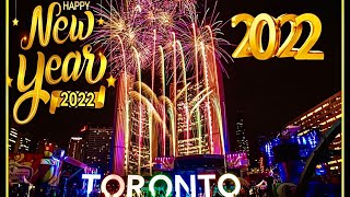 Happy New Year 2022  Toronto  Fireworks  Countdown  Downtown  Celebration live capture [upl. by Nappy]