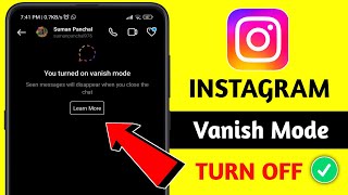 how to turn off instagram vanish mode 2024  turn off and turn on vanish mode instagram [upl. by Hsakiv267]