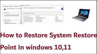 How to Restore System Restore Point In windows 1011 [upl. by Nosyarg79]