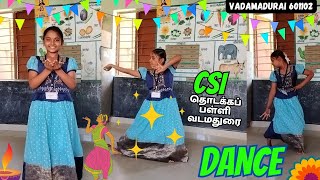 Amazing🤩💥 tamilnadu CSI வடமதுரை Government school girl dance kalaithiruvizha azhage song saivam 😍🎥🥳 [upl. by Aerdnuahs]