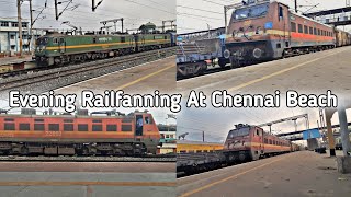 Evening Railfanning At Chennai Beach [upl. by Clayton395]