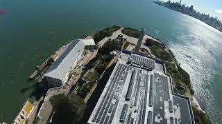 Flying my DJI FPV Drone from Pier 39 to Alcatraz Island San Francisco California [upl. by Johst]